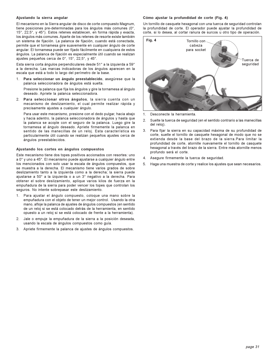 Milwaukee COMPOUND MITER SAW User Manual | Page 31 / 36