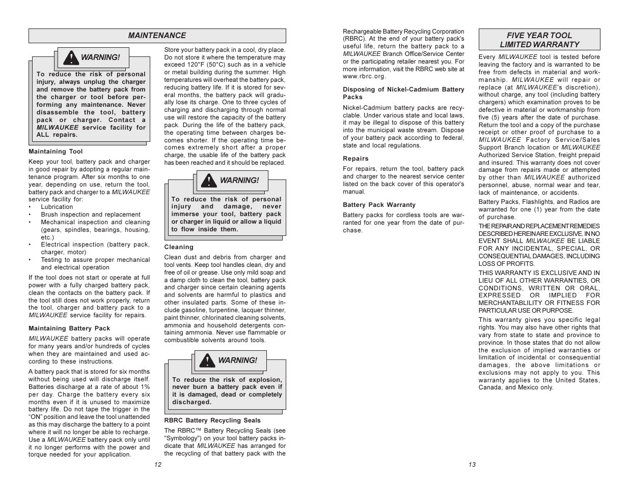 Milwaukee Hammer-Drill User Manual | Page 7 / 23