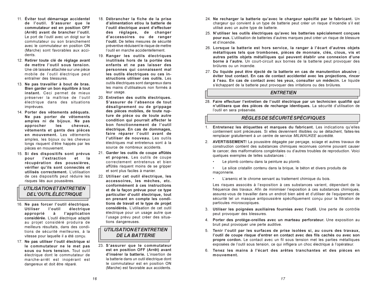 Milwaukee Hammer-Drill User Manual | Page 9 / 23