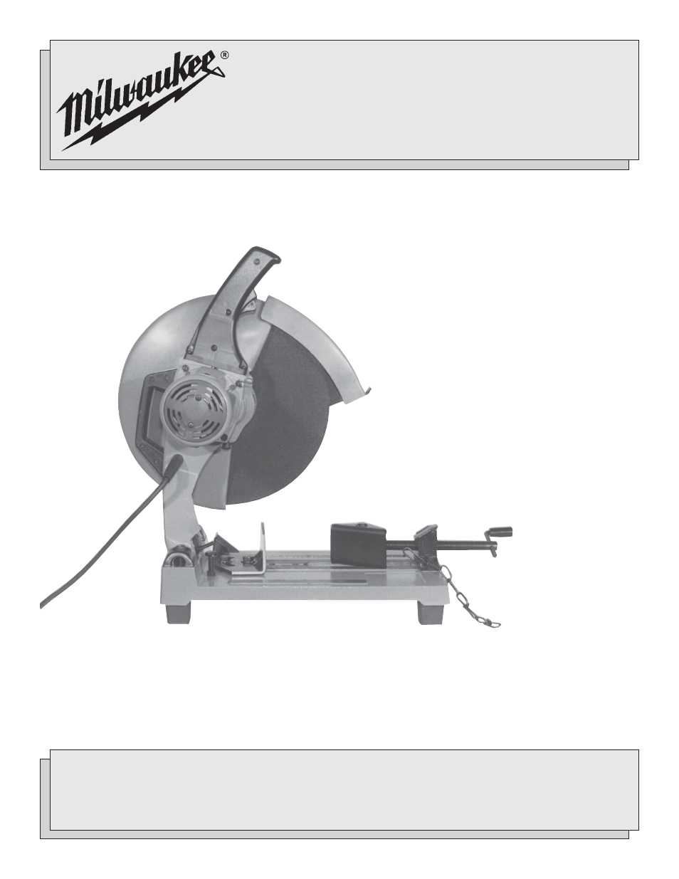 Milwaukee Heavy Duty 14" Abrasive Cut-Off Machine 6176-20 User Manual | 24 pages