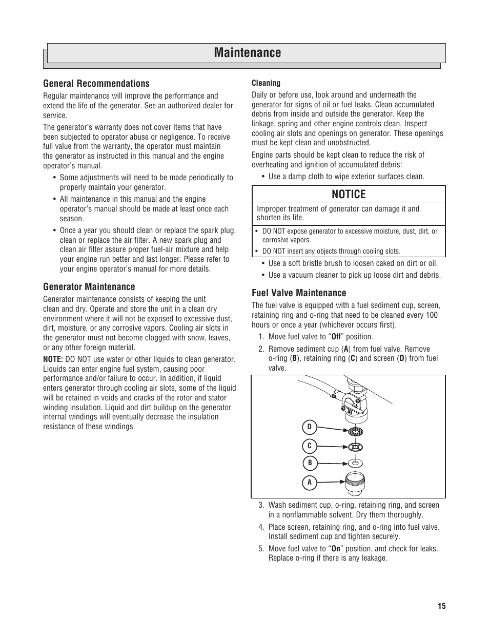 Maintenance, Notice | Milwaukee 4970-24 User Manual | Page 15 / 60