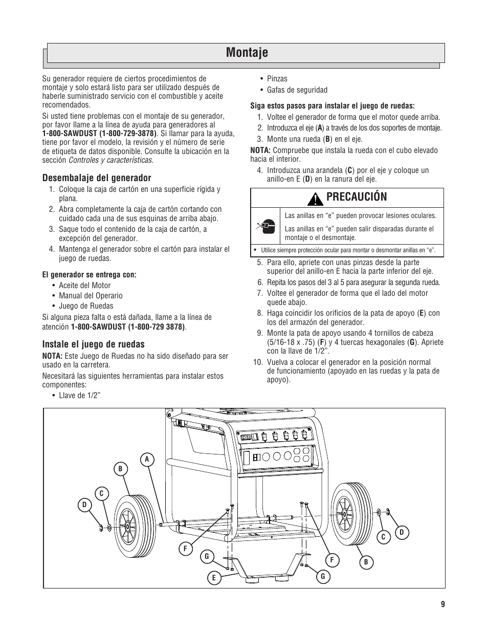 Montaje, Precaución | Milwaukee 4970-24 User Manual | Page 31 / 60