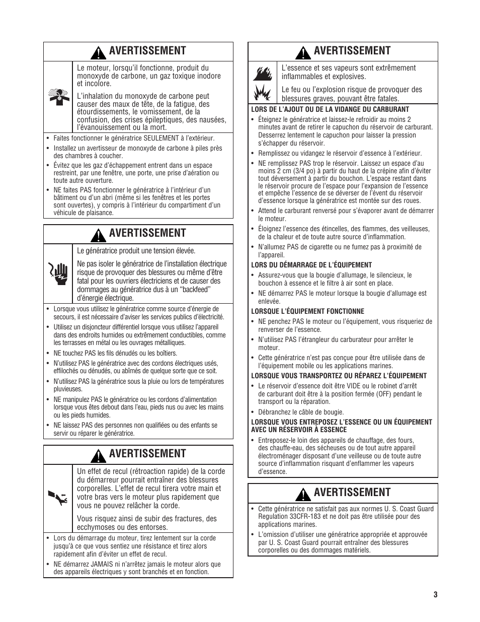 Avertissement | Milwaukee 4970-24 User Manual | Page 43 / 60