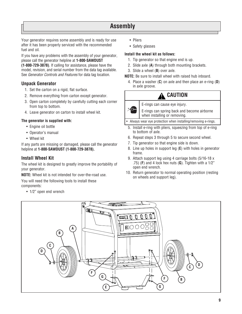 Assembly, Caution | Milwaukee 4970-24 User Manual | Page 9 / 60