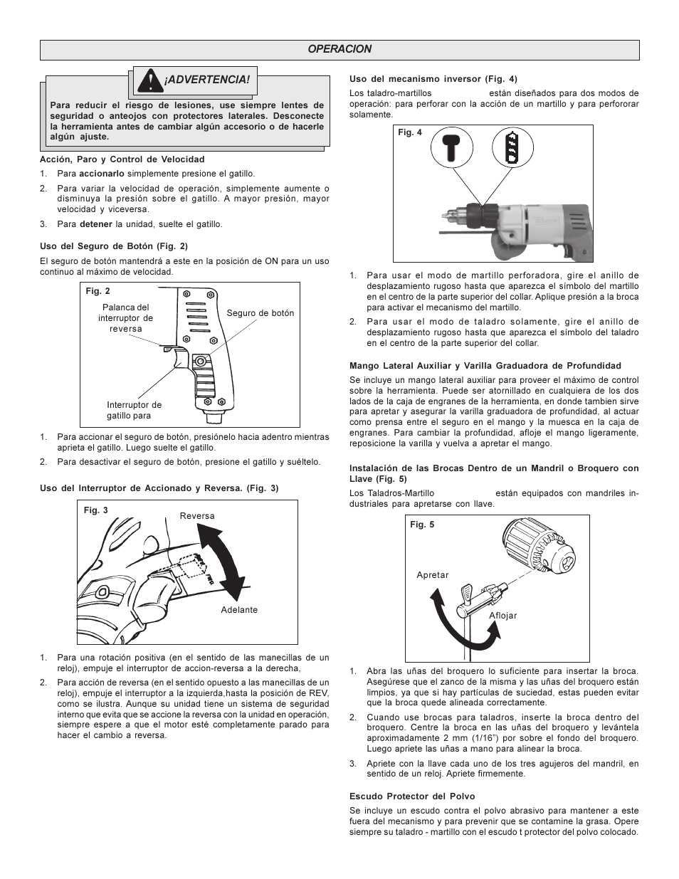 Milwaukee Heavy-Duty 3/8" Hammer-Drills User Manual | Page 17 / 20