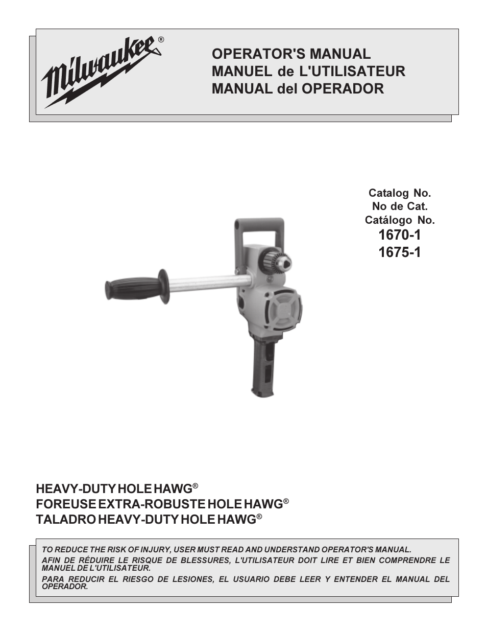Milwaukee 1670-1 User Manual | 24 pages