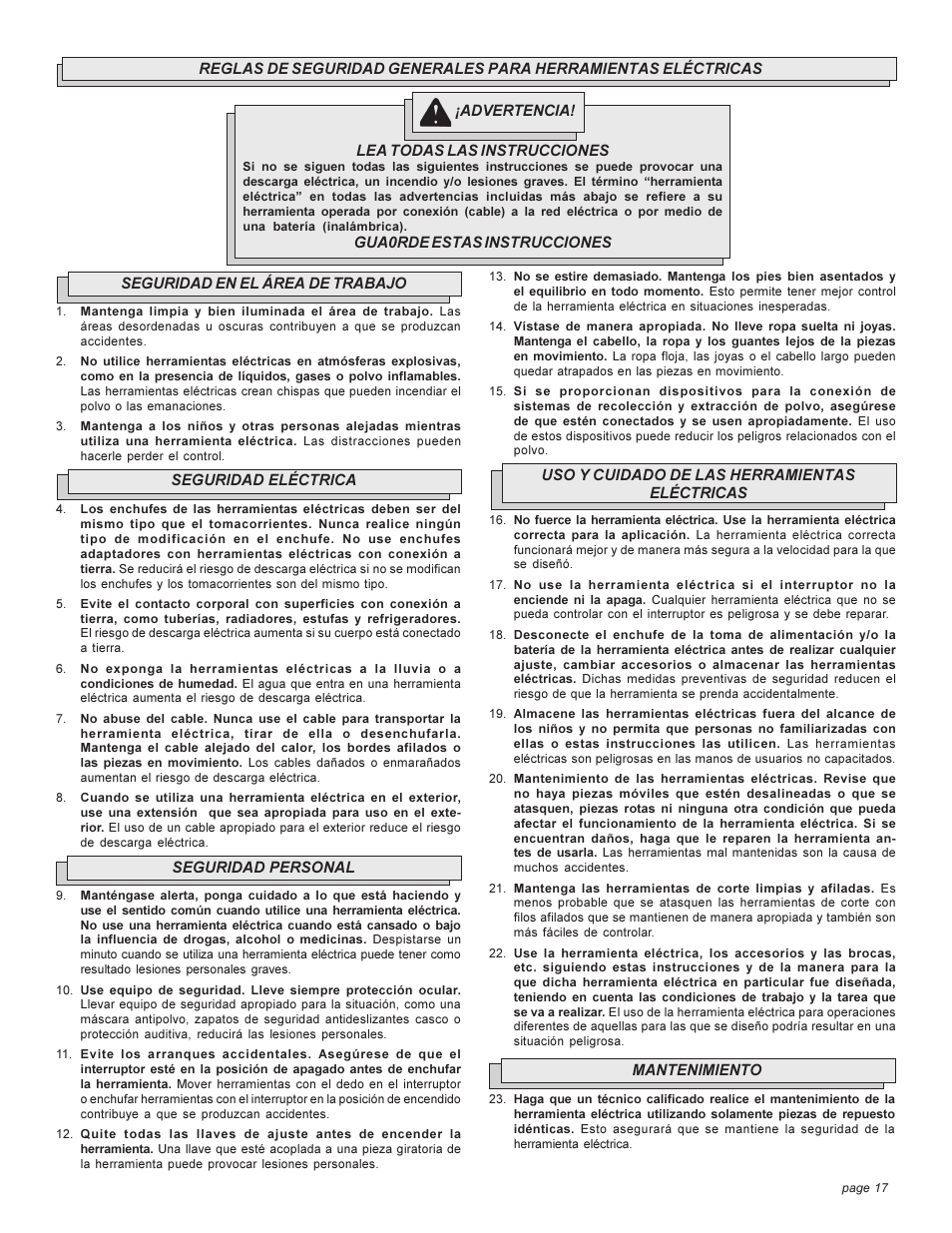 Milwaukee 1670-1 User Manual | Page 17 / 24