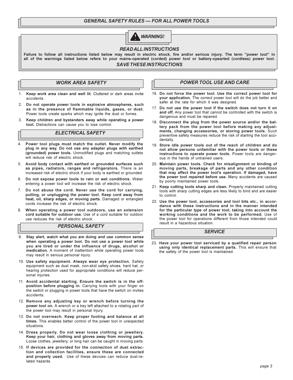 Milwaukee 1670-1 User Manual | Page 3 / 24