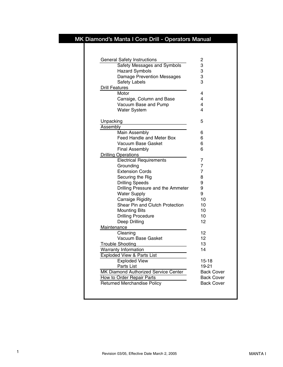 Milwaukee MK-Manta I User Manual | Page 2 / 23