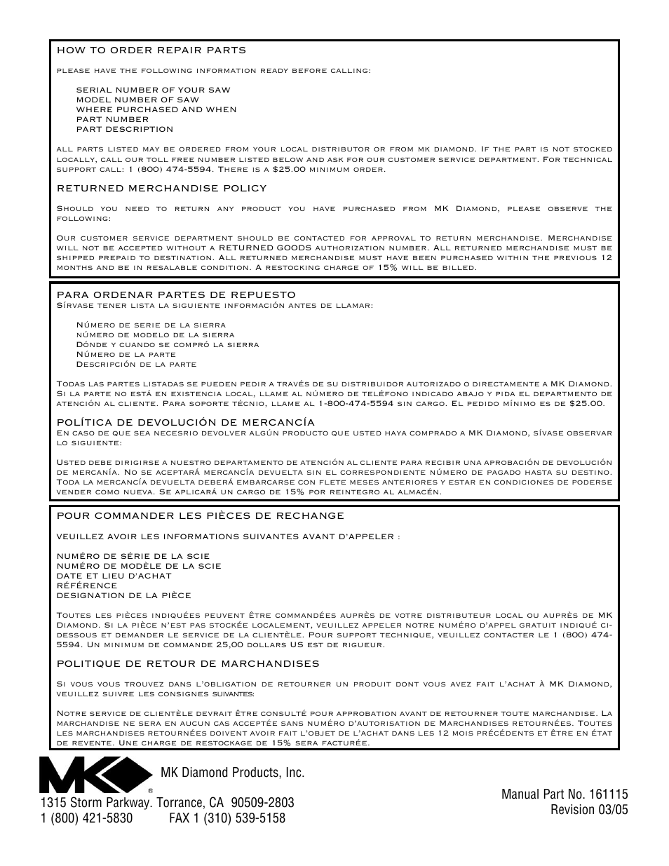 Milwaukee MK-Manta I User Manual | Page 23 / 23