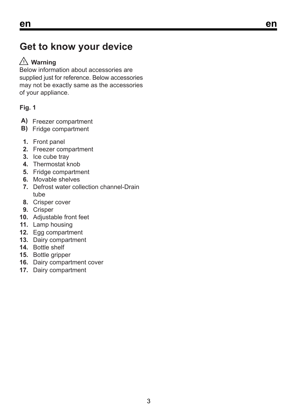 En get to know your device | Beko RRN 2650 User Manual | Page 10 / 18