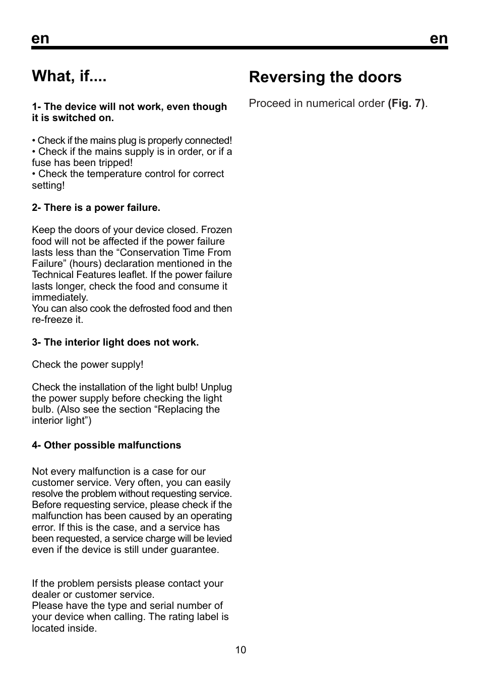En reversing the doors, What, if | Beko RRN 2650 User Manual | Page 17 / 18