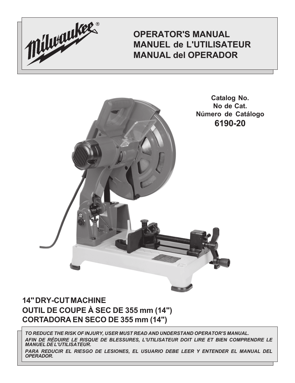 Milwaukee 6190-20 User Manual | 24 pages