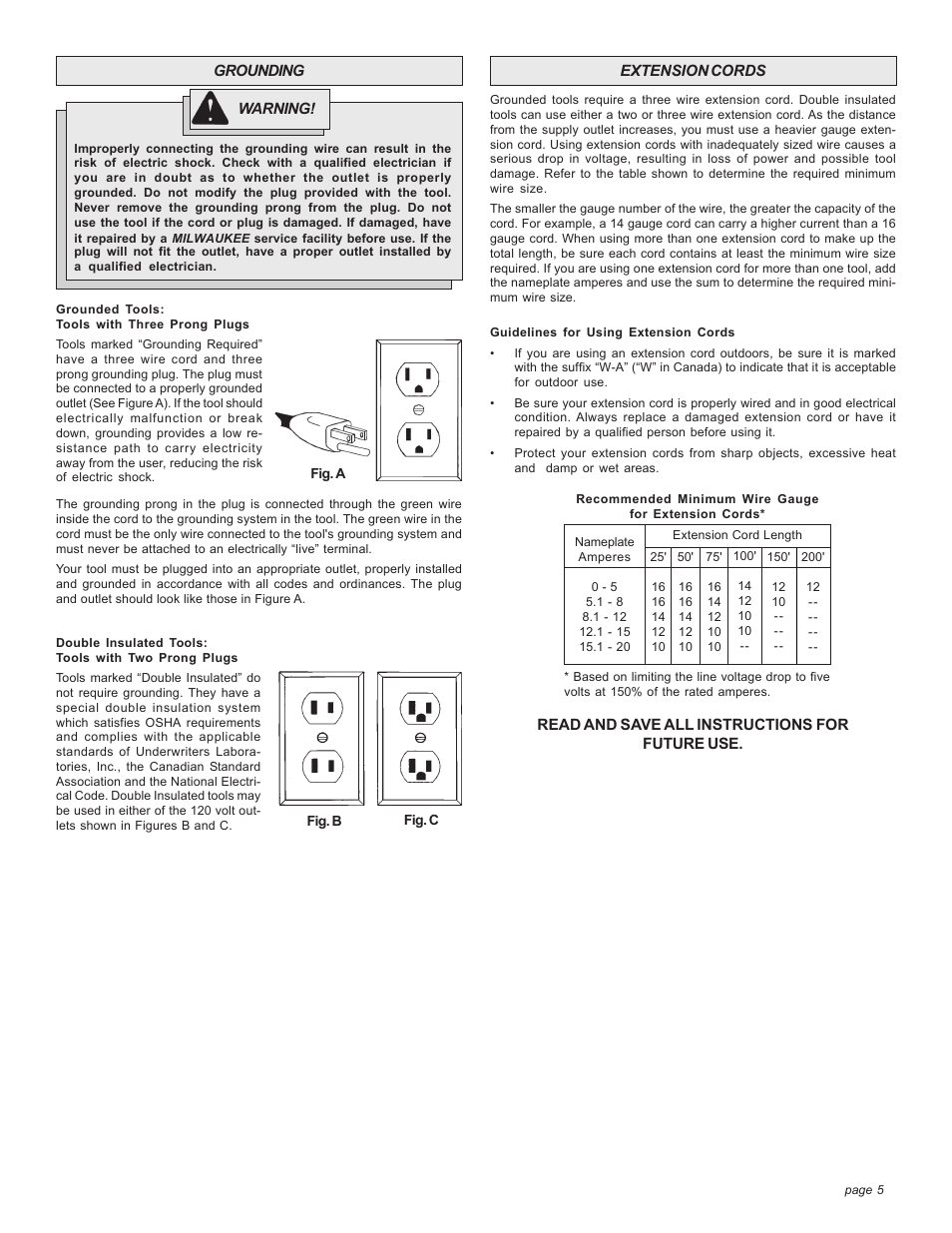 Milwaukee 6190-20 User Manual | Page 5 / 24