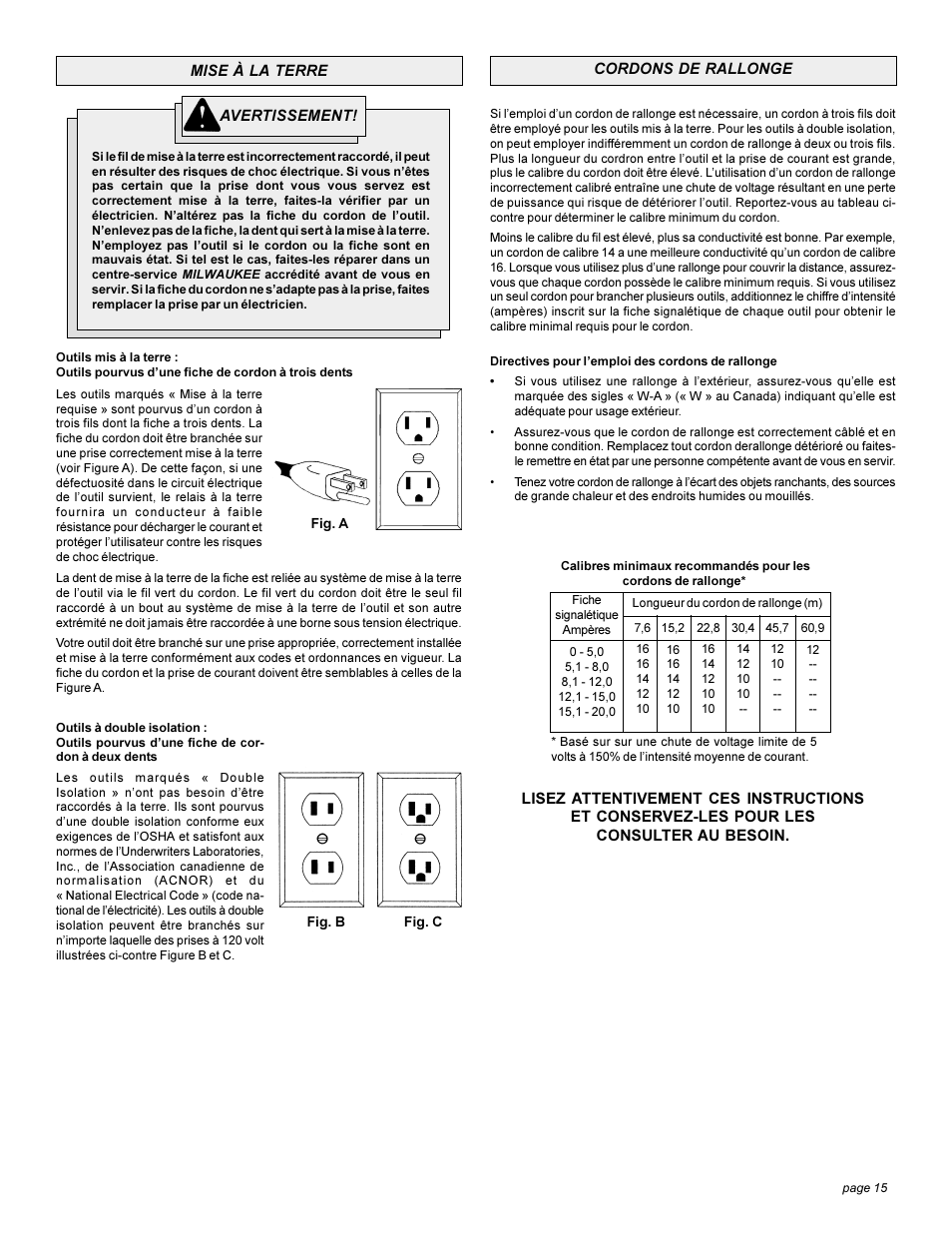 Milwaukee Heavy-Duty Sanders and Grinders User Manual | Page 15 / 36