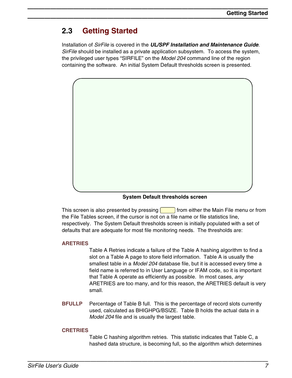 Getting started, 3 getting started, Sirfile user's guide 7 | March Products 204 User Manual | Page 13 / 56