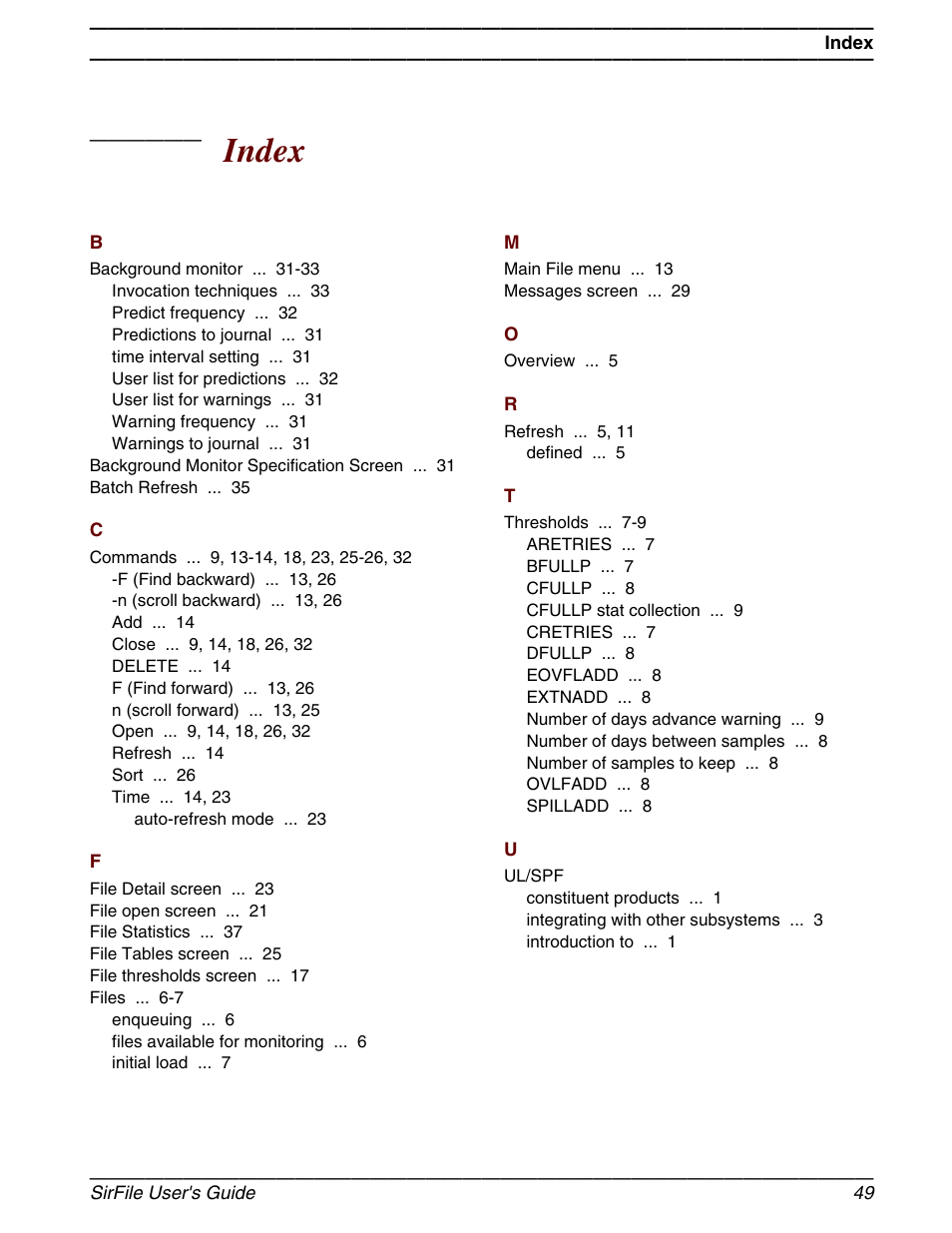 Index | March Products 204 User Manual | Page 55 / 56