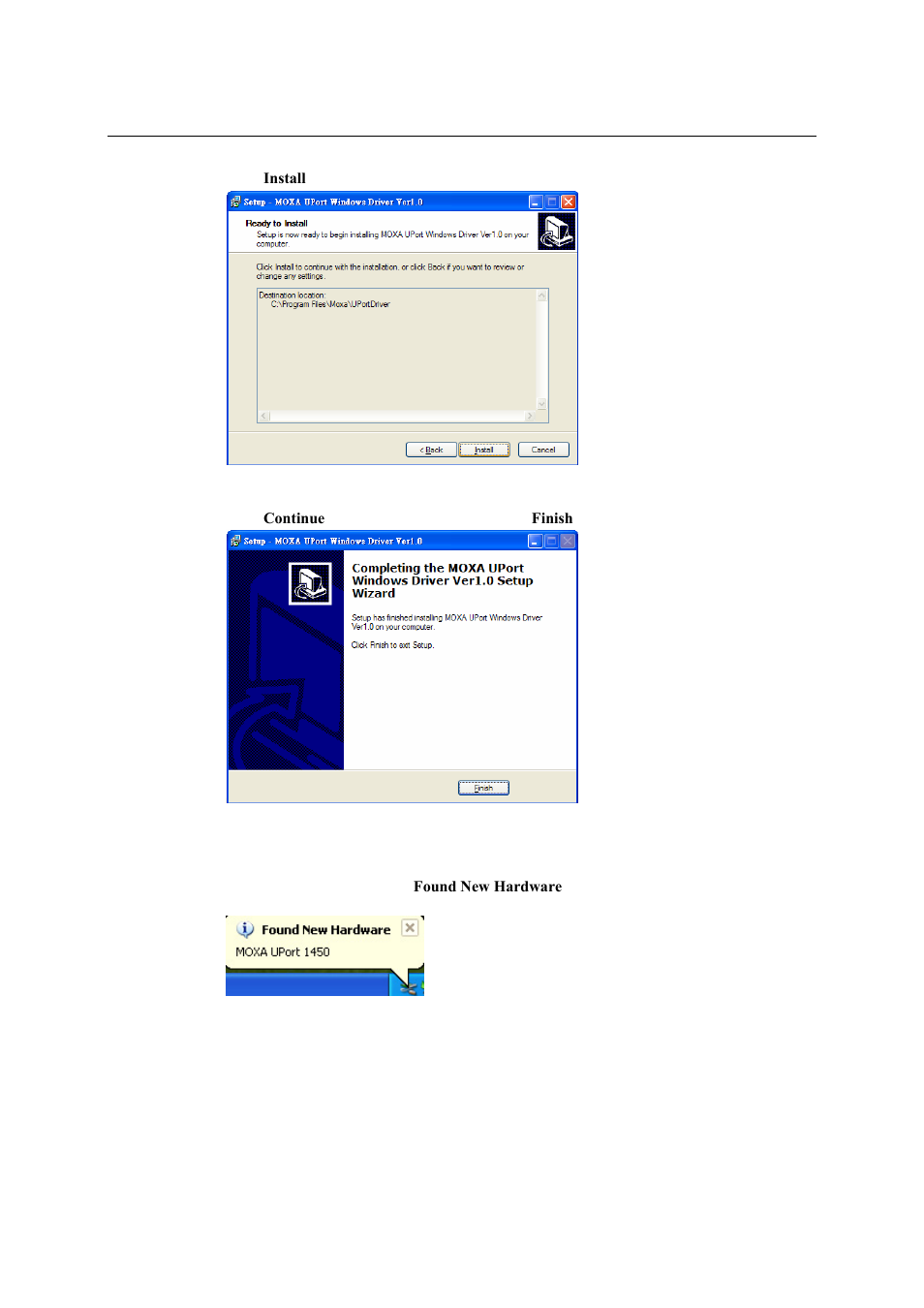 Installing the driver for the server, Installing the driver for the server -8 | Moxa Technologies UPORT 1600 User Manual | Page 17 / 36