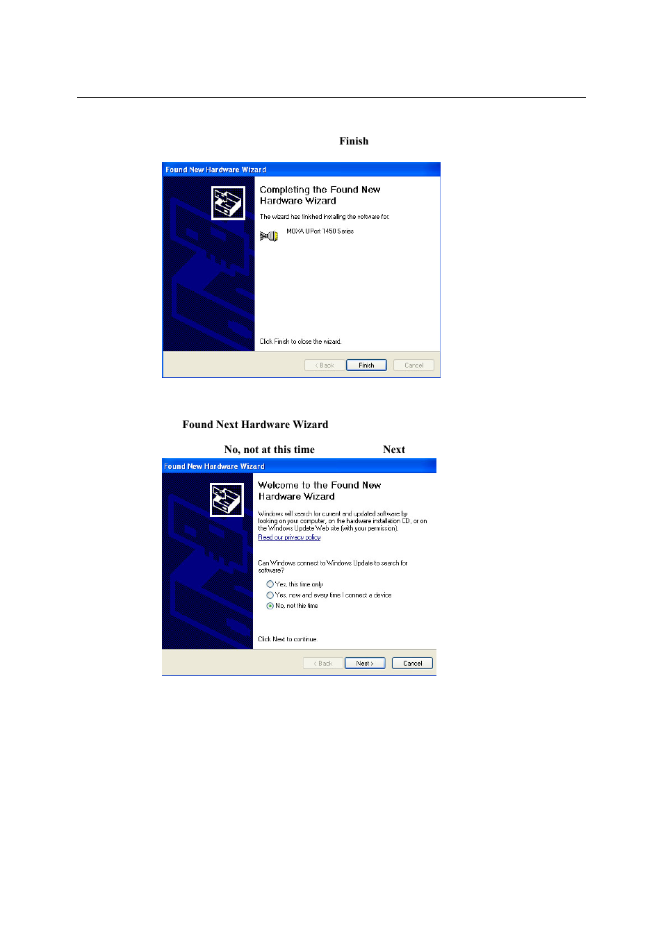 Installing the driver for the ports, Installing the driver for the ports -11 | Moxa Technologies UPORT 1600 User Manual | Page 20 / 36