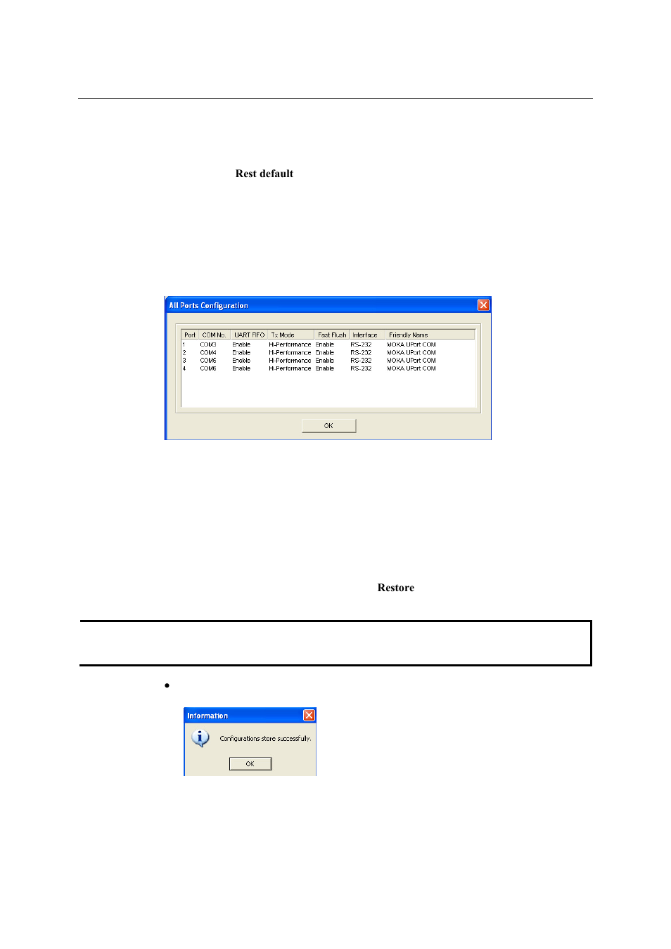Other settings, Advance settings | Moxa Technologies UPORT 1600 User Manual | Page 26 / 36