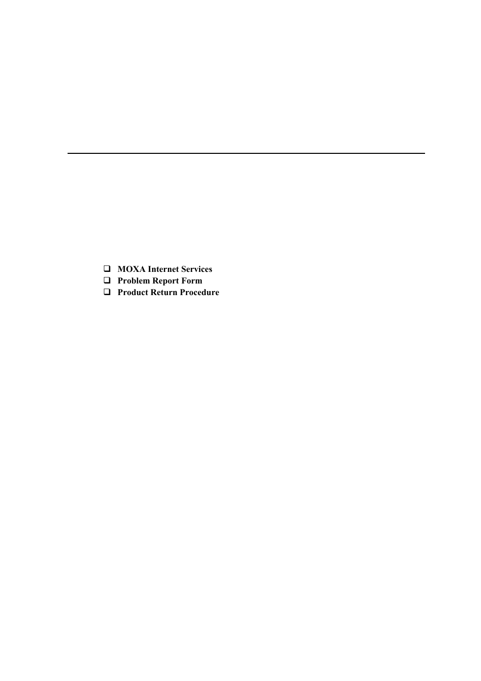 A. service information, Appendix a | Moxa Technologies UPORT 1600 User Manual | Page 33 / 36