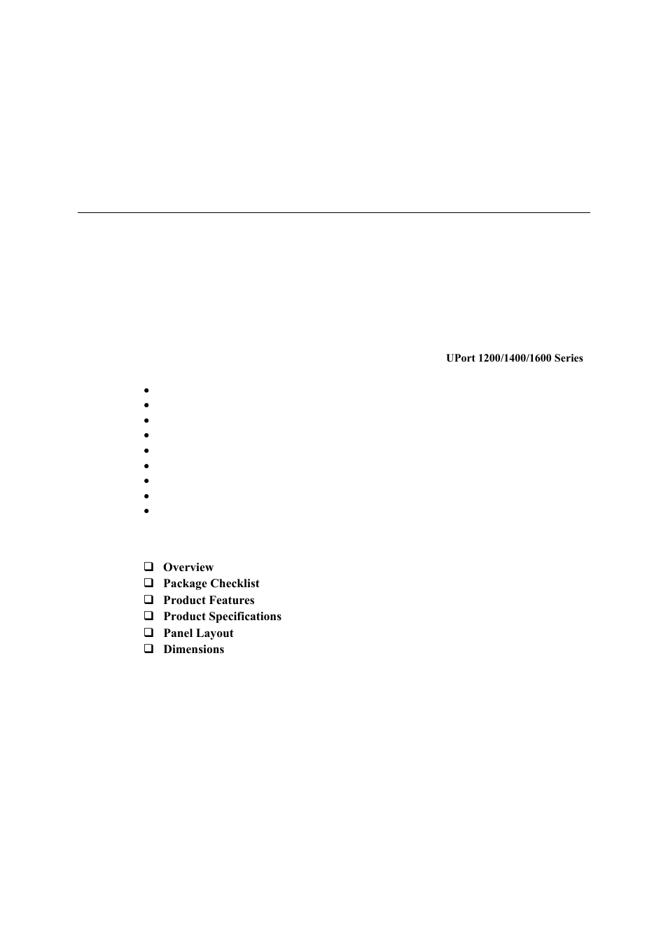 Introduction, Chapter 1, Introduction -1 | Moxa Technologies UPORT 1600 User Manual | Page 4 / 36
