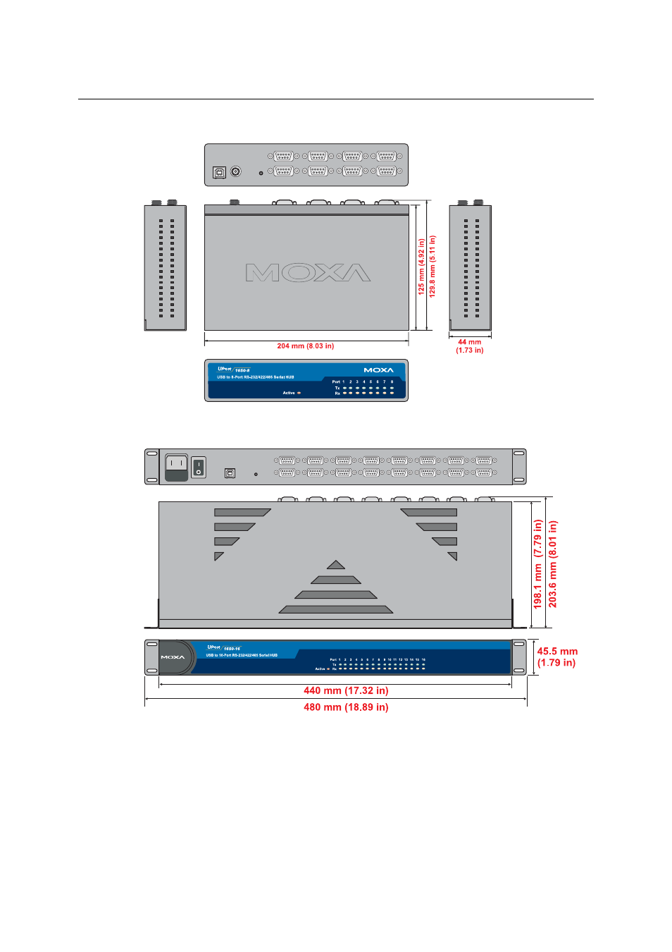 Moxa Technologies UPORT 1600 User Manual | Page 9 / 36