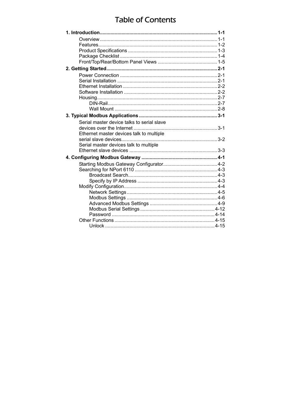 Moxa Technologies NPort 6110 User Manual | Page 4 / 44