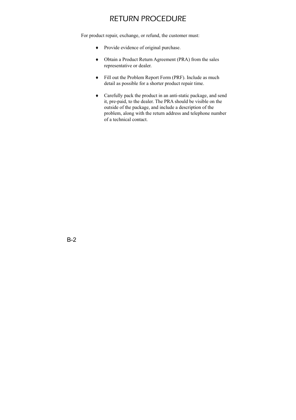Return procedure | Moxa Technologies NPort 6110 User Manual | Page 44 / 44