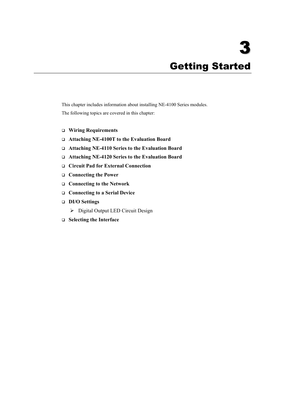 Getting started | Moxa Technologies NE-4100 User Manual | Page 20 / 90