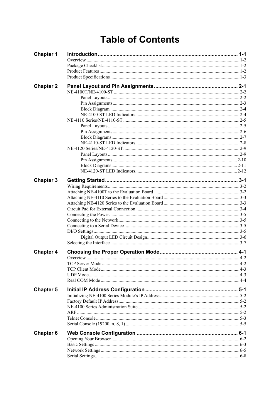 Moxa Technologies NE-4100 User Manual | Page 3 / 90