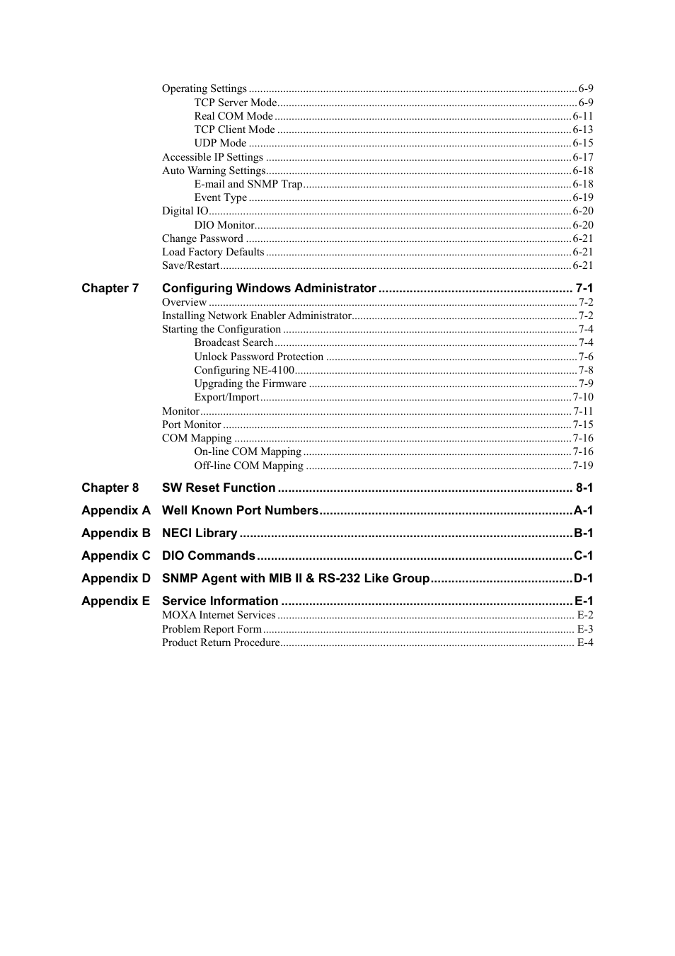 Moxa Technologies NE-4100 User Manual | Page 4 / 90