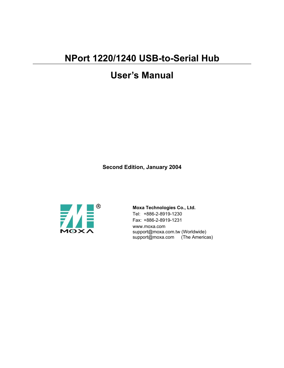 Moxa Technologies NPort 1240 User Manual | 37 pages