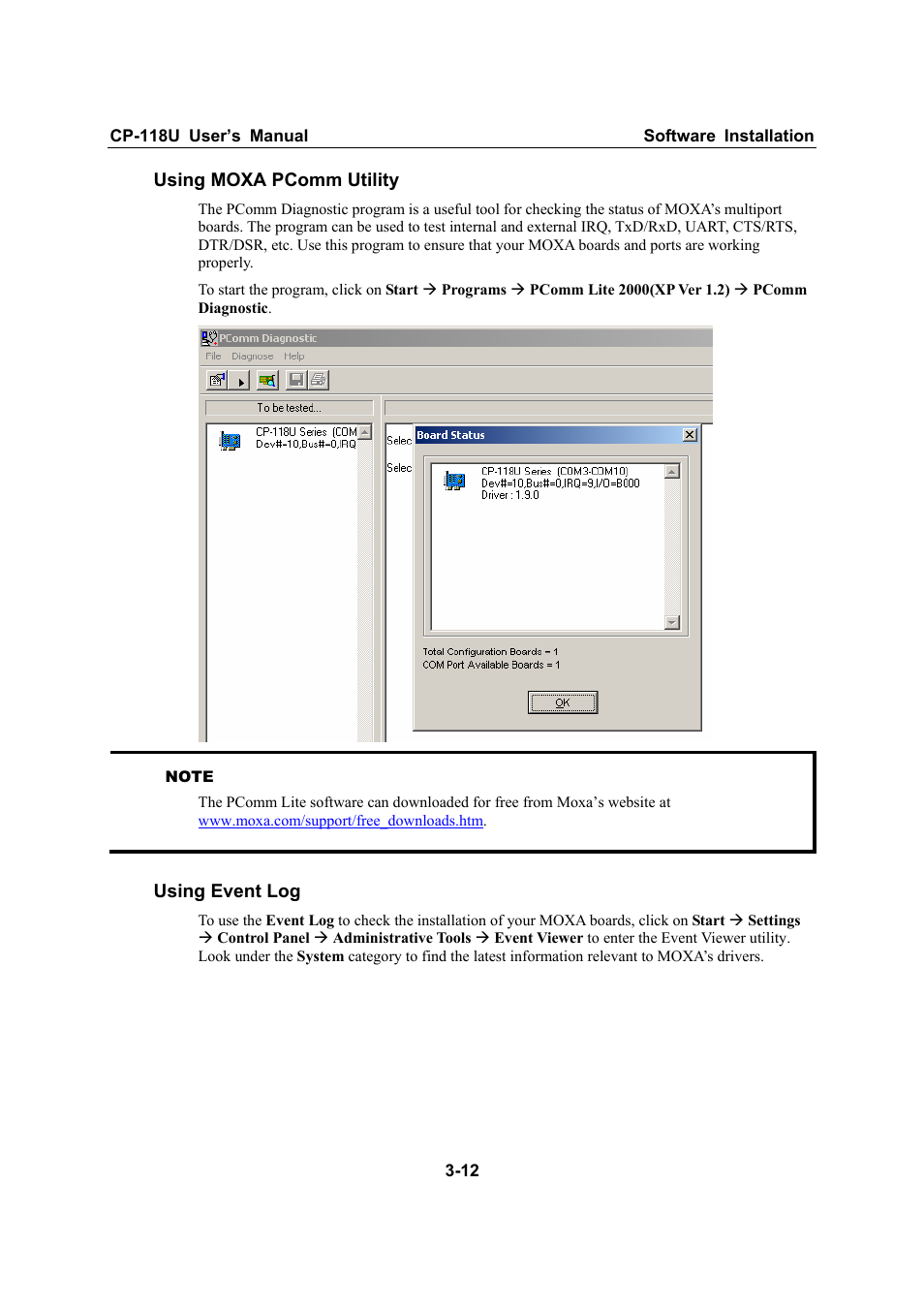 Moxa Technologies CP-118U User Manual | Page 24 / 84