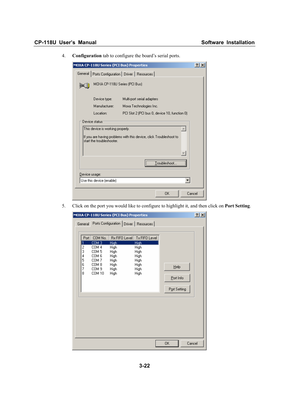 Moxa Technologies CP-118U User Manual | Page 34 / 84