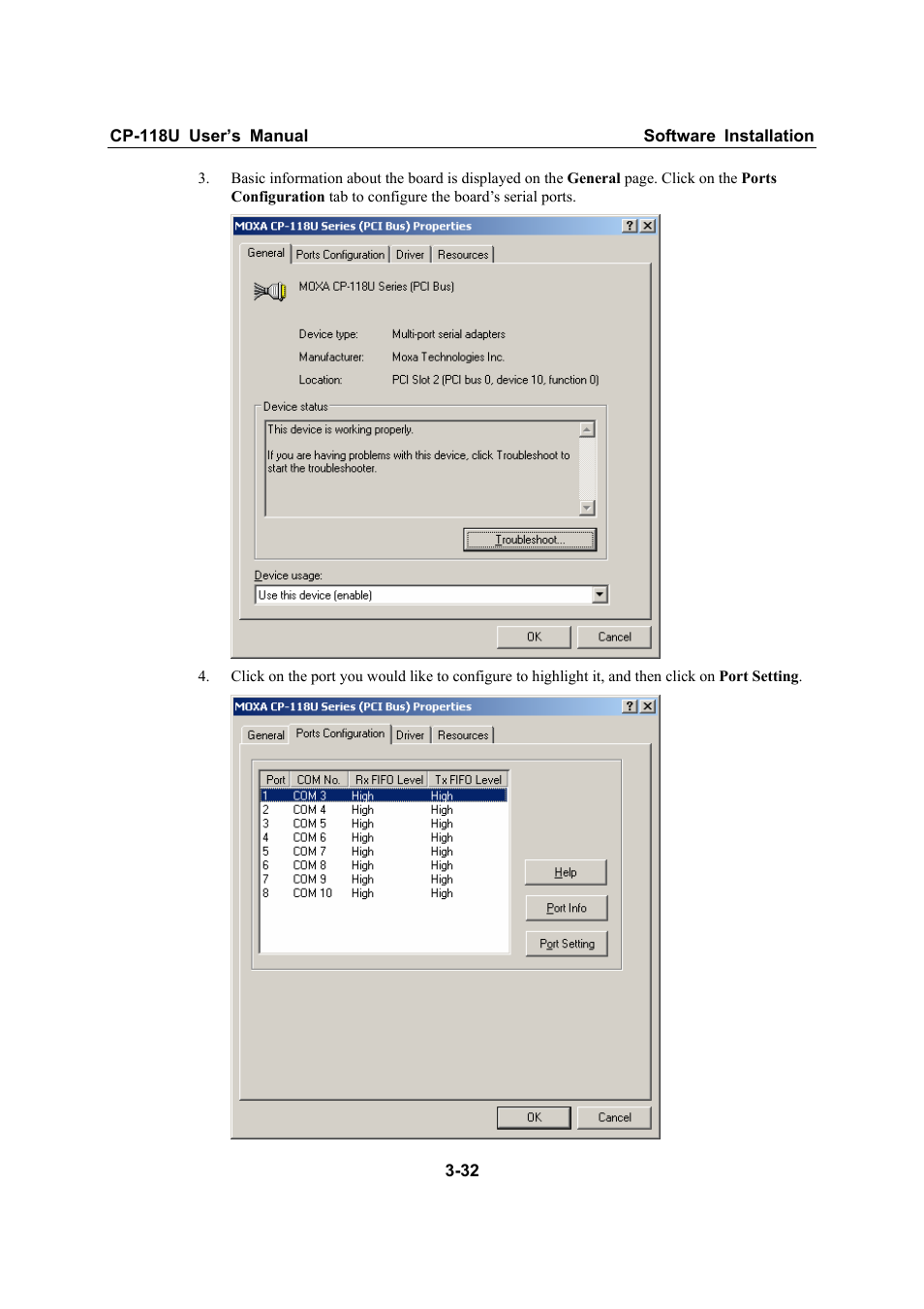 Moxa Technologies CP-118U User Manual | Page 44 / 84