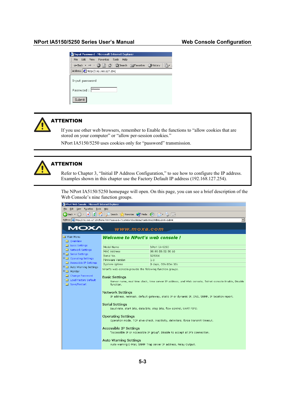 Moxa Technologies IA5150 User Manual | Page 28 / 108