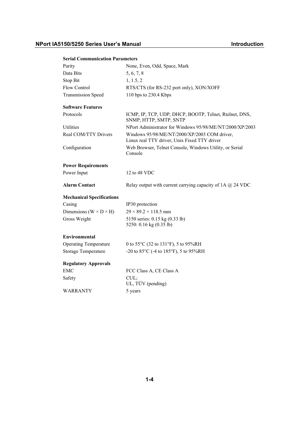 Moxa Technologies IA5150 User Manual | Page 8 / 108