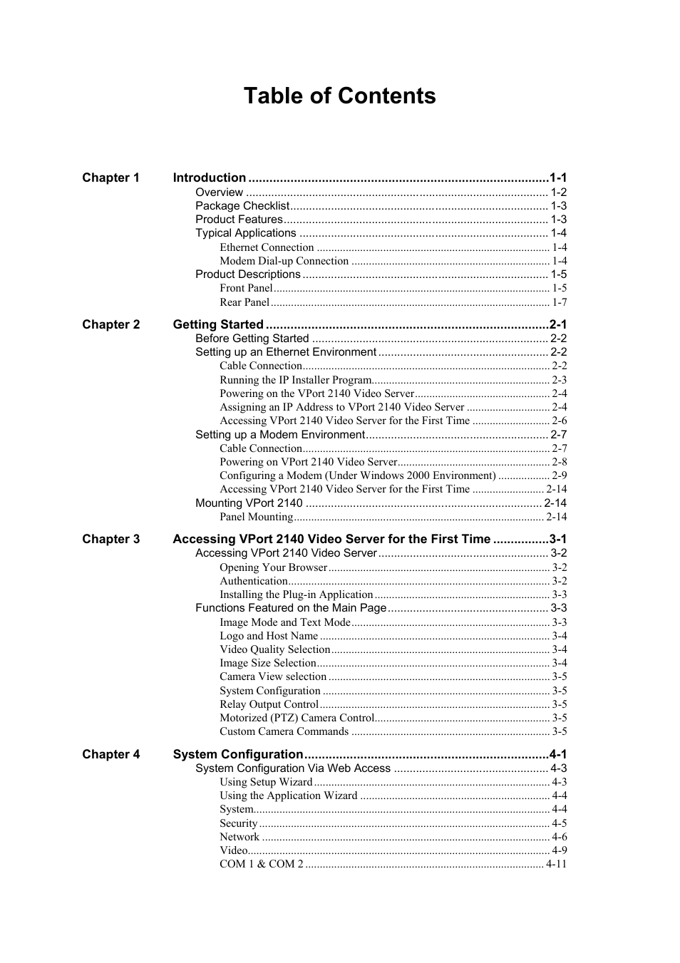 Moxa Technologies VPort 2140 User Manual | Page 4 / 100