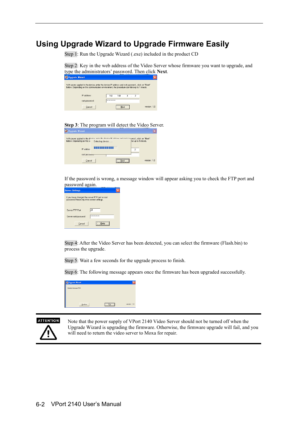 Using upgrade wizard to upgrade firmware easily -2, Using upgrade wizard to upgrade firmware easily | Moxa Technologies VPort 2140 User Manual | Page 72 / 100