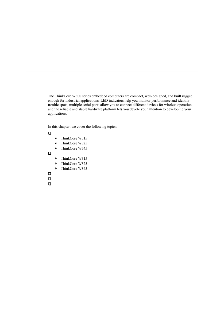 Hardware introduction, Chapter 2, Hardware introduction -1 | Moxa Technologies THINKCORE W315 User Manual | Page 10 / 29