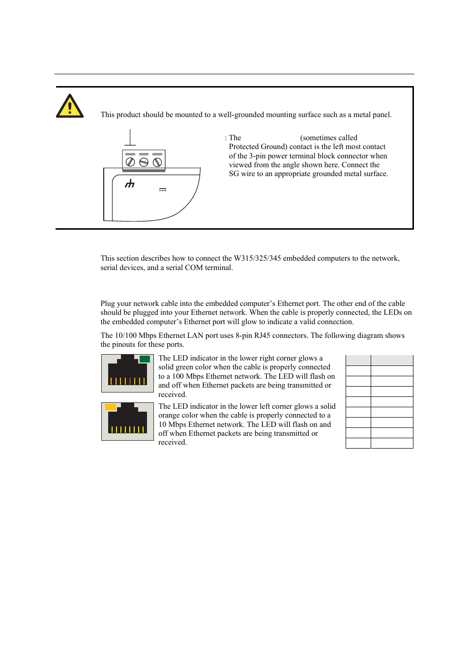 Connecting data transmission cables, Connecting to the network, Connecting data transmission cables -4 | Connecting to the network -4 | Moxa Technologies THINKCORE W315 User Manual | Page 20 / 29