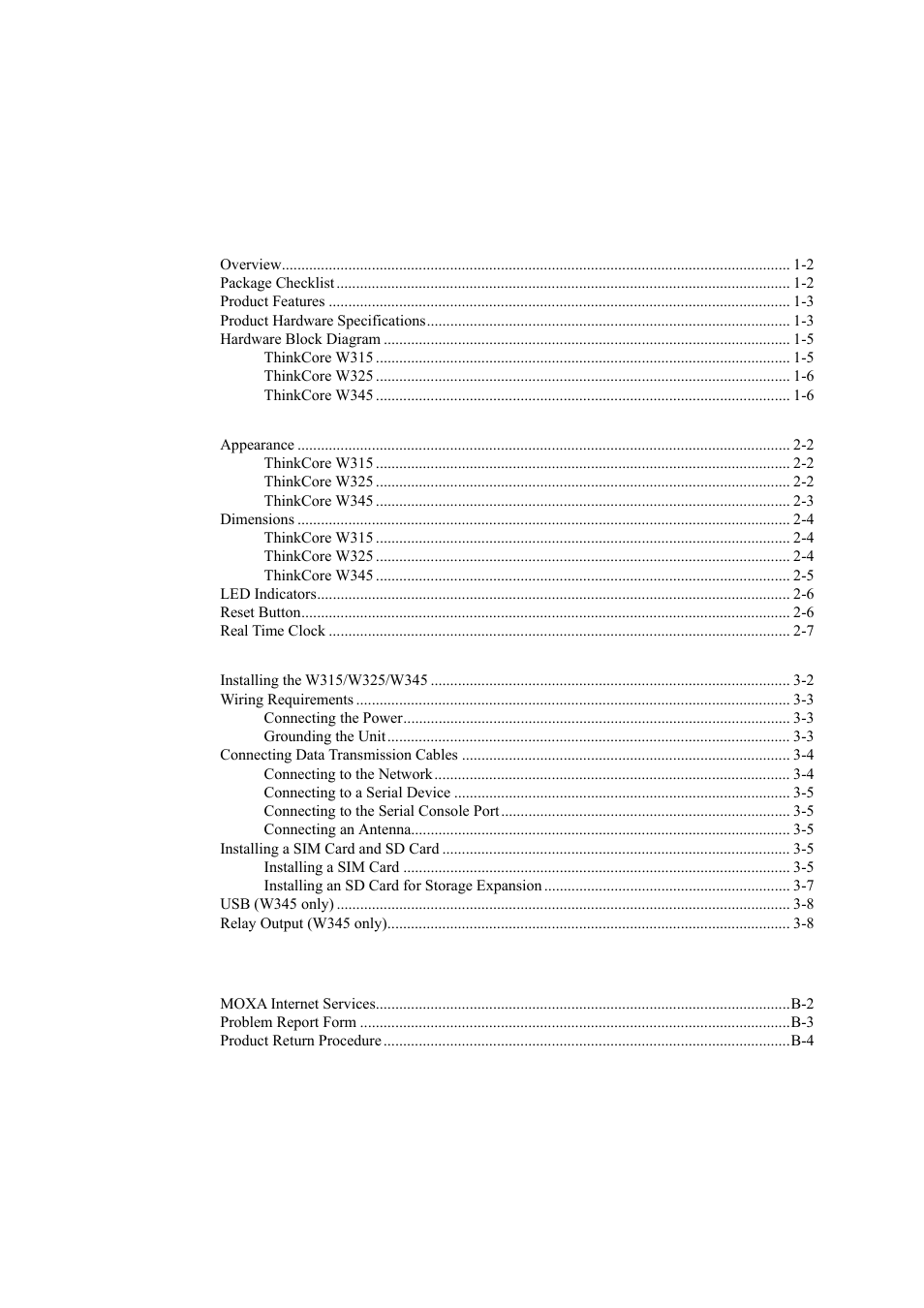 Moxa Technologies THINKCORE W315 User Manual | Page 3 / 29
