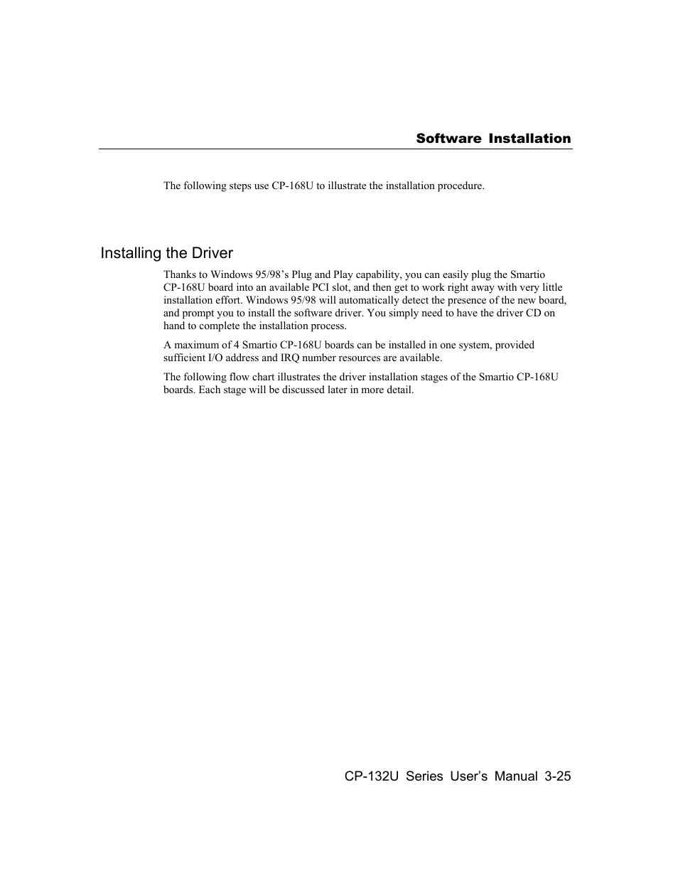 Installing the driver | Moxa Technologies CP-132U Series User Manual | Page 39 / 88