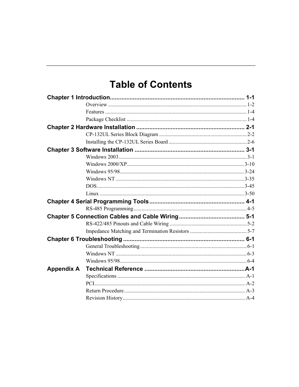 Moxa Technologies CP-132U Series User Manual | Page 4 / 88