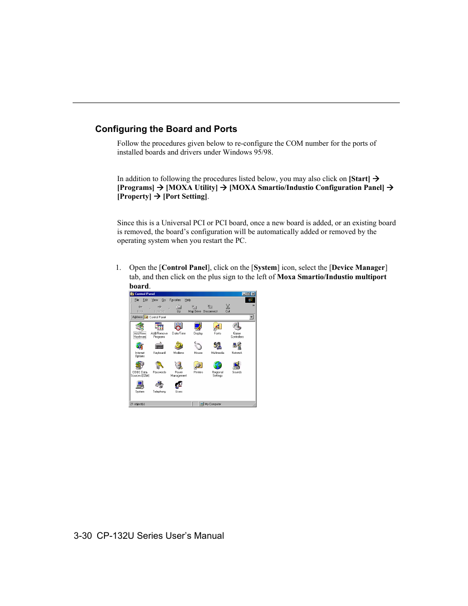 Moxa Technologies CP-132U Series User Manual | Page 44 / 88