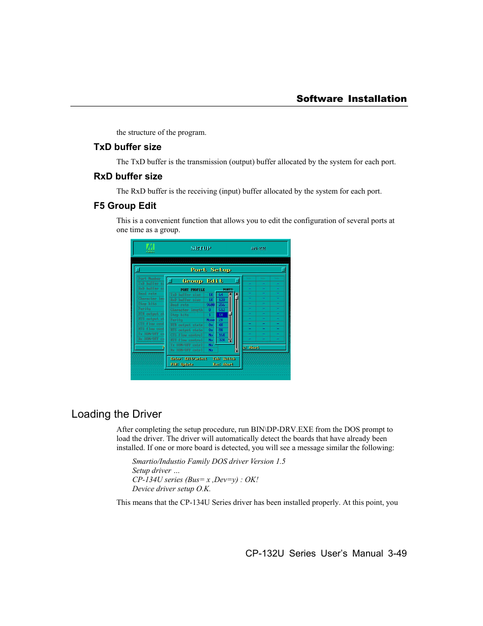 Loading the driver | Moxa Technologies CP-132U Series User Manual | Page 63 / 88