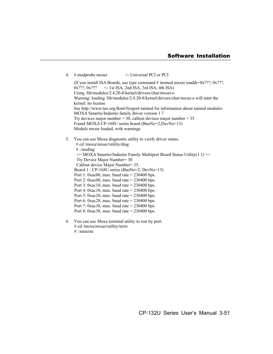 Moxa Technologies CP-132U Series User Manual | Page 65 / 88