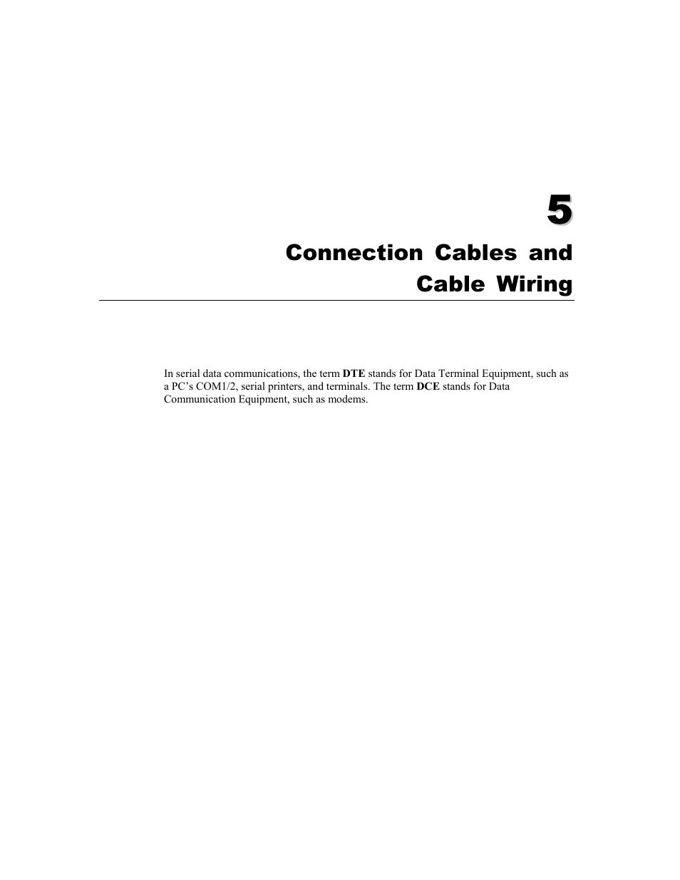 Connection cables and cable wiring, Chapter 5 connection cables and cable wiring -1 | Moxa Technologies CP-132U Series User Manual | Page 73 / 88
