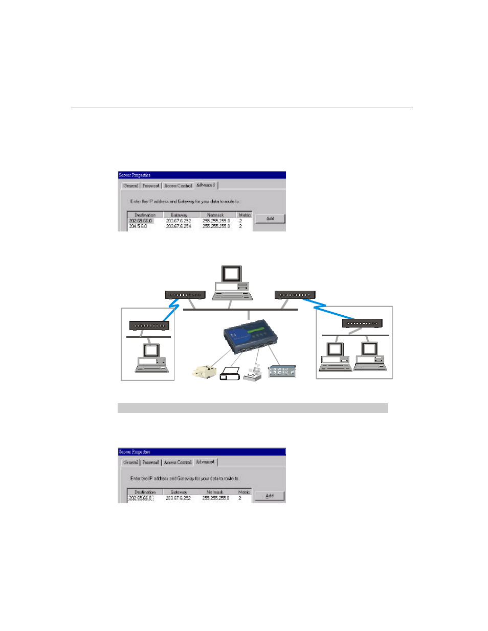 Configuring routes through multiple routers | Moxa Technologies DE-334 User Manual | Page 61 / 128